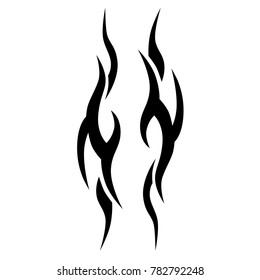 Tattoo tribal vector design. Simple logo. Individual designer isolated element for decorating the body of women, men and girls arm, leg and other body parts. Abstract illustration.