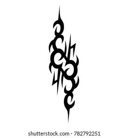 Tattoo tribal vector design. Simple logo. Individual designer isolated element for decorating the body of women, men and girls arm, leg and other body parts. Abstract illustration.