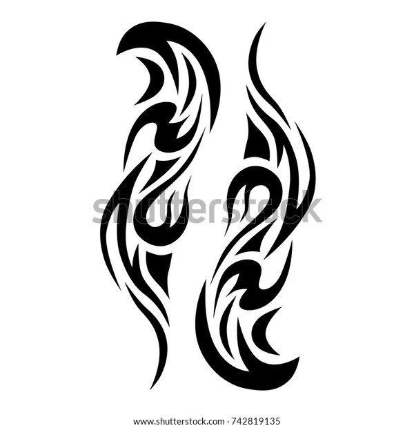 Tattoo Tribal Vector Design Simple Logo Stock Vector (Royalty Free ...