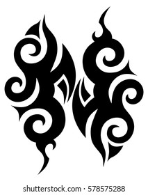 Tattoo tribal vector design. Single sleeve pattern arm. Simple tattoo tribal logo. 
Tattoo tribal design for men, woman and girl.