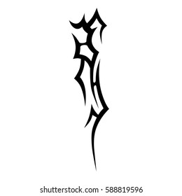 Tattoo tribal vector design. Single sleeve pattern arm. Simple logo. 