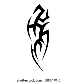 Tattoo tribal vector design. Single sleeve pattern arm. Simple logo. Designer simple element for arm, leg , shoulder men and women. Abstract  pattern illustration.