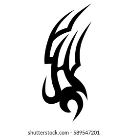 Tattoo tribal vector design. Single sleeve pattern arm. Simple logo. Designer simple element for arm, leg , shoulder men and women. Abstract  pattern illustration.