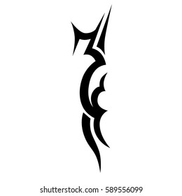 Tattoo tribal vector design. Single sleeve pattern arm. Simple logo. Designer simple element for arm, leg , shoulder men and women. Abstract  pattern illustration.