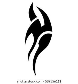 Tattoo tribal vector design. Single sleeve pattern arm. Simple logo. Designer simple element for arm, leg , shoulder men and women. Abstract  pattern illustration.