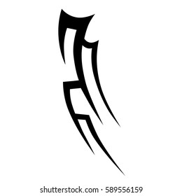 Tattoo tribal vector design. Single sleeve pattern arm. Simple logo. Designer simple element for arm, leg , shoulder men and women. Abstract  pattern illustration.