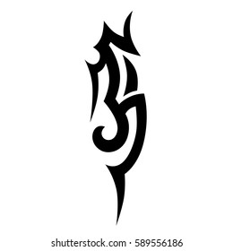 Tattoo tribal vector design. Single sleeve pattern arm. Simple logo. Designer simple element for arm, leg , shoulder men and women. Abstract  pattern illustration.