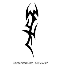 Tattoo tribal vector design. Single sleeve pattern arm. Simple logo. Designer simple element for arm, leg , shoulder men and women. Abstract  pattern illustration.