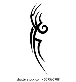 Tattoo tribal vector design. Single sleeve pattern arm. Simple logo. Designer simple element for arm, leg , shoulder men and women. Abstract  pattern illustration.