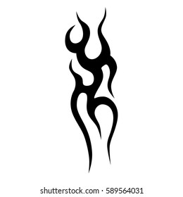 Tattoo tribal vector design. Single sleeve pattern arm. Simple logo. Designer simple element for arm, leg , shoulder men and women. Abstract  pattern illustration.