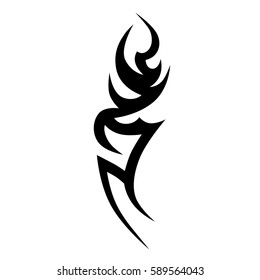 Tattoo tribal vector design. Single sleeve pattern arm. Simple logo. Designer simple element for arm, leg , shoulder men and women. Abstract  pattern illustration.