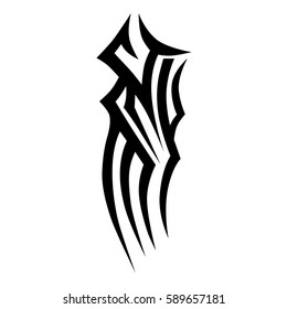 Tattoo tribal vector design. Single sleeve pattern arm. Simple logo. Designer simple element for arm, leg , shoulder men and women. Abstract  pattern illustration.