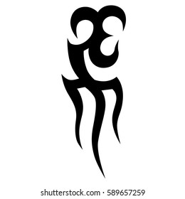 Tattoo tribal vector design. Single sleeve pattern arm. Simple logo. Designer simple element for arm, leg , shoulder men and women. Abstract  pattern illustration.