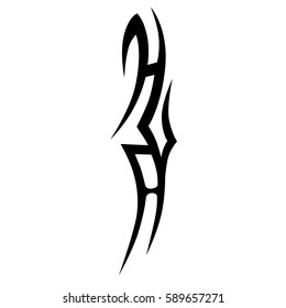 Tattoo tribal vector design. Single sleeve pattern arm. Simple logo. Designer simple element for arm, leg , shoulder men and women. Abstract  pattern illustration.