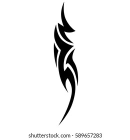 Tattoo tribal vector design. Single sleeve pattern arm. Simple logo. Designer simple element for arm, leg , shoulder men and women. Abstract  pattern illustration.