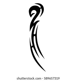 Tattoo tribal vector design. Single sleeve pattern arm. Simple logo. Designer simple element for arm, leg , shoulder men and women. Abstract  pattern illustration.