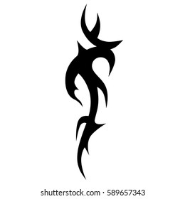 Tattoo tribal vector design. Single sleeve pattern arm. Simple logo. Designer simple element for arm, leg , shoulder men and women. Abstract  pattern illustration.
