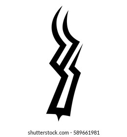 Tattoo tribal vector design. Single sleeve pattern arm. Simple logo. Designer simple element for arm, leg , shoulder men and women. Abstract  pattern illustration.