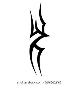 Tattoo tribal vector design. Single sleeve pattern arm. Simple logo. Designer simple element for arm, leg , shoulder men and women. Abstract  pattern illustration.