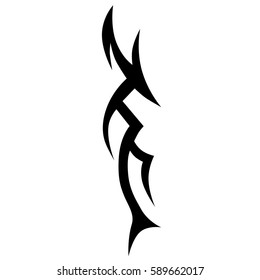 Tattoo tribal vector design. Single sleeve pattern arm. Simple logo. Designer simple element for arm, leg , shoulder men and women. Abstract  pattern illustration.