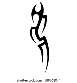 Tattoo tribal vector design. Single sleeve pattern arm. Simple logo. Designer simple element for arm, leg , shoulder men and women. Abstract  pattern illustration.