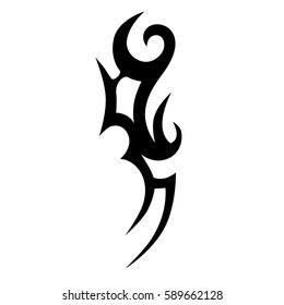 Tattoo tribal vector design. Single sleeve pattern arm. Simple logo. Designer simple element for arm, leg , shoulder men and women. Abstract  pattern illustration.