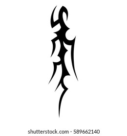 Tattoo tribal vector design. Single sleeve pattern arm. Simple logo. Designer simple element for arm, leg , shoulder men and women. Abstract  pattern illustration.