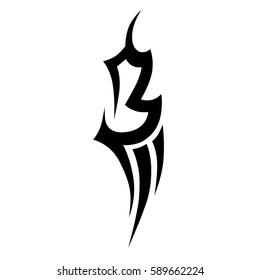 Tattoo tribal vector design. Single sleeve pattern arm. Simple logo. Designer simple element for arm, leg , shoulder men and women. Abstract  pattern illustration.