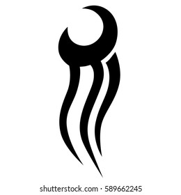 Tattoo tribal vector design. Single sleeve pattern arm. Simple logo. Designer simple element for arm, leg , shoulder men and women. Abstract  pattern illustration.