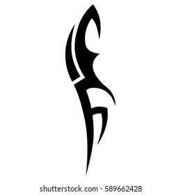 Tattoo tribal vector design. Single sleeve pattern arm. Simple logo. Designer simple element for arm, leg , shoulder men and women. Abstract  pattern illustration.