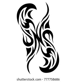Tattoo tribal vector design. Single sleeve pattern arm. Simple tattoo tribal logo. Tattoo tribal design for men, woman and girl.