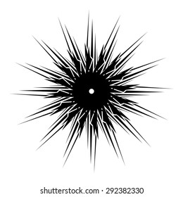 Tattoo tribal vector design sketch. Simple star art  logo black ornament on white background. Designer isolated abstract element for arm, leg, shoulder men and women.