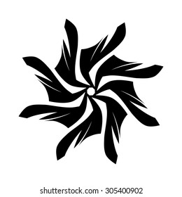 Tattoo tribal vector design sketch. Simple circle art  logo black ornament. Designer isolated abstract element for arm, leg, shoulder men and women on white background.