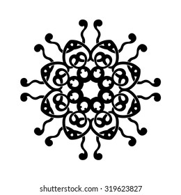 Tattoo tribal vector design sketch. Simple star art  logo ornament. Designer isolated abstract element for arm, leg, shoulder men and women on white background.