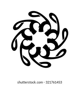 Tattoo tribal vector design sketch. Simple star art  logo ornament. Designer isolated abstract element for arm, leg, shoulder men and women on white background.