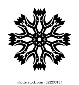 Tattoo tribal vector design sketch. Simple star art  logo ornament. Designer isolated abstract element for arm, leg, shoulder men and women on white background.