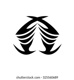 Tattoo tribal vector design sketch. Single sleeve art pattern arm. Simple logo. Designer isolated abstract element for arm, leg, shoulder men and women on white background. 