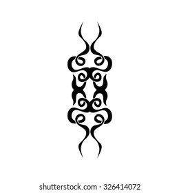 Tattoo tribal vector design sketch. Single sleeve art pattern arm. Simple logo. Designer isolated abstract element for arm, leg, shoulder men and women on white background. 