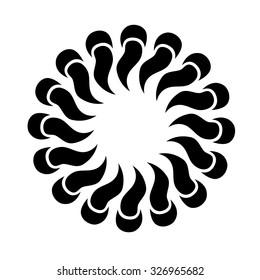 Tattoo tribal vector design sketch. Simple star art  logo ornament. Designer isolated abstract element for arm, leg, shoulder men and women on white background.