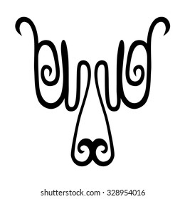 Tattoo tribal vector design sketch. Single sleeve art pattern arm. Simple logo. Designer isolated abstract element for arm, leg, shoulder men and women on white background.