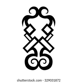 Tattoo tribal vector design sketch. Single sleeve art pattern arm. Simple logo. Designer isolated abstract element for arm, leg, shoulder men and women on white background.
