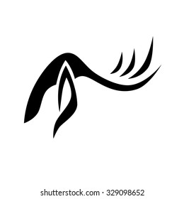 Tattoo tribal vector design sketch. Single sleeve art pattern arm. Simple logo. Designer isolated abstract element for arm, leg, shoulder men and women on white background.