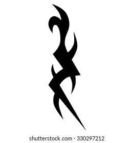 Tattoo tribal vector design sketch. Single sleeve art pattern arm. Simple logo. Designer isolated abstract element for arm, leg, shoulder men and women on white background. 