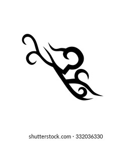Tattoo tribal vector design sketch. Single sleeve art pattern arm. Simple logo. Designer isolated abstract element for arm, leg, shoulder men and women on white background. 