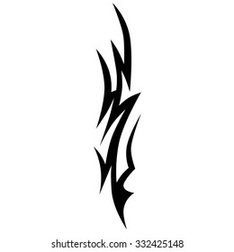 Tattoo tribal vector design sketch. Single sleeve art pattern arm. Simple logo. Designer isolated abstract element for arm, leg, shoulder men and women on white background.