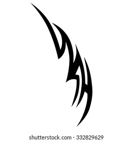 Tattoo tribal vector design sketch. Single sleeve art pattern arm. Simple logo. Designer isolated abstract element for arm, leg, shoulder men and women on white background.