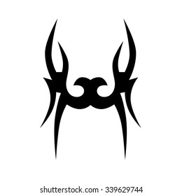 Tattoo tribal vector design sketch. Single sleeve art pattern arm. Simple logo. Designer isolated abstract element for arm, leg, shoulder men and women on white background.