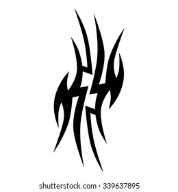 Tattoo tribal vector design sketch. Single sleeve art pattern arm. Simple logo. Designer isolated abstract element for arm, leg, shoulder men and women on white background.