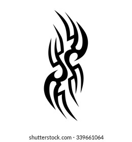Tattoo tribal vector design sketch. Single sleeve art pattern arm. Simple logo. Designer isolated abstract element for arm, leg, shoulder men and women on white background.