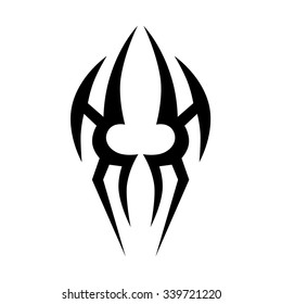 Tattoo tribal vector design sketch. Single sleeve art pattern arm. Simple logo. Designer isolated abstract element for arm, leg, shoulder men and women on white background.